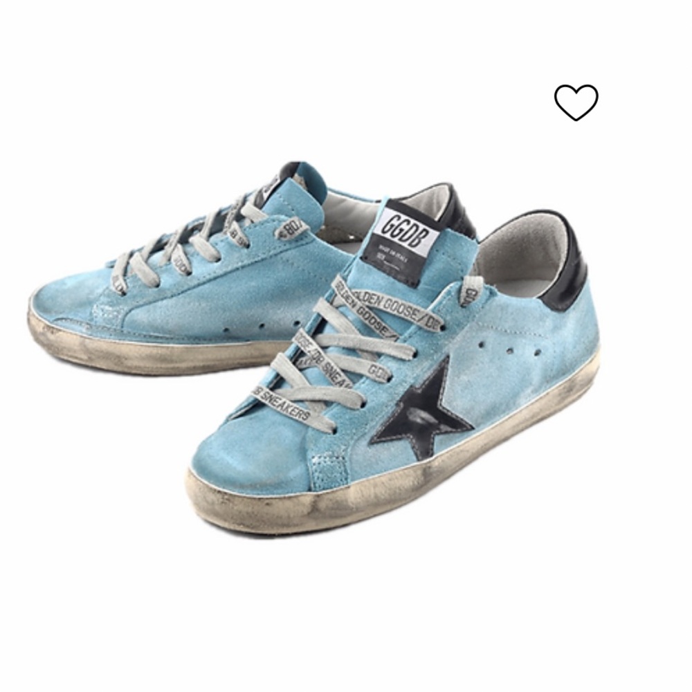 GOLDEN GOOSE SIZE 7.5 - BLUE AND BLACK